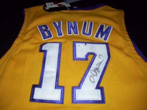 GAI Authentic Andrew Bynum Autograph Los Angeles Lakers Jersey