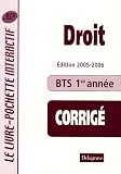 Revue Delagrave  / Droit BTS tertiaires 1e année : Livre du professeur Corrigé