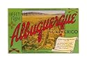 Greetings from Albuquerque, New Mexico Places Art Poster Print, 17x11