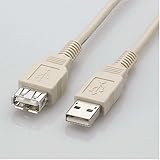 ELECOM USB�����P�[�u�� USB(A)�I�X-USB(A)���X 5.0m �x�[�W�� USB-EA5