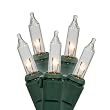 Set of 50 Clear Mini Twinkle Christmas Lights - Green Wire