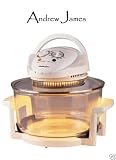 SALE PRICE Andrew James 12 LTR Deluxe Halogen Oven Cooker With FREE 128 Page Recipe Book+ 12 Month Warranty