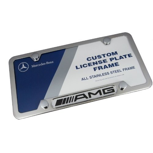 Mercedes Benz AMG Logo Chrome Frame, Stainless Steel Mercedes Benz AMG Logo Chrome Frame, Stainless Steel