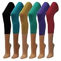 Damen Capri Leggings Leggins Hose in 3/4 lang 150DEN modisch in 6 Farben 89607