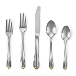 Gorham Golden Melon Bud Stainless Flatware 5 Piece Place Setting