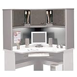 Bush Pewter Corner Hutch Advantage Series A By Bush Furniture
