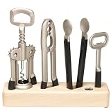 Pedrini Black & Satin 5-Piece Classic Bar Set