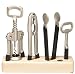Kitchen & Housewares : Pedrini Black & Satin 5-Piece Classic Bar Set