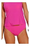Solid Fushia Pink: Full Coverge Swimsuit Bottom (All styles sold as separates; Bottom Only)