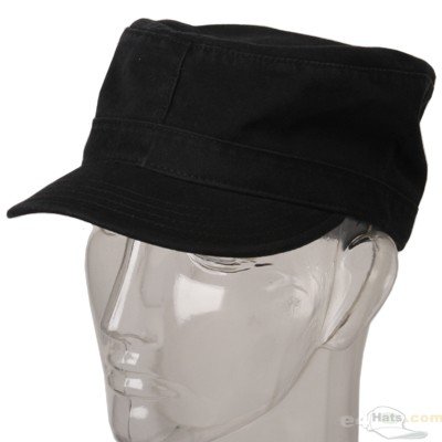 Fitted Military Cap / Black