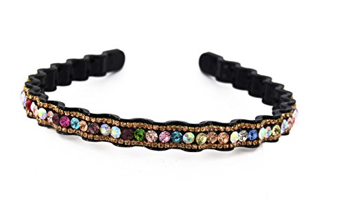 Yeshan Women Rhinestone and Crystal Bead Handmade Plastic Headband ,Hairband for Girls