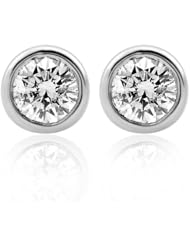 14K White Gold Diamond Stud Earrings(GH, I1-I2, 0.25 carat)