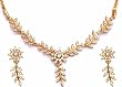 White Cubic Zirconia Earring and Necklace Sets Handmade Costume Jewelry