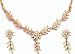 White Cubic Zirconia Earring and Necklace Sets Handmade Costume Jewelry