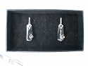 Cufflink Cricket Bat and Ball