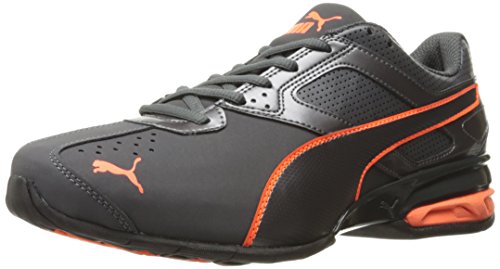 PUMA Men's Tazon 6 Fm Cross-Trainer Shoe, Asphalt/ Shocking Orange, 8.5 M US