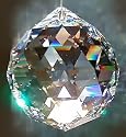 CRY71 Feng Shui Crystal Hanging Faceted Sphere: 40mm