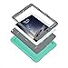iPad Mini Cases, ROKE Rugged Dual Layer Case for iPad Mini 1/2/3 with Studded Rhinestone, Drop Proof, Dust Proof Design (B-Grey-Mint Green)