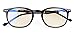 Eyekepper Blue Light Blocking Reading Glasses for Men Women Vintage Readers,Black