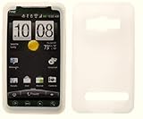 Htc Evo 4g Soft Silicone White Rubber skin Phone Cover Case with Scrren Pro ....