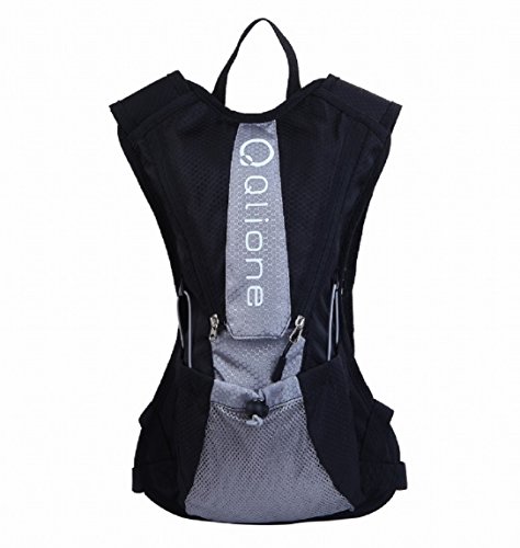 (クリオネ)Qlione リュックバック バックパック ランニング サイクルスポーツ トレラン ウォーキング 軽量コンパクト (BLACK)