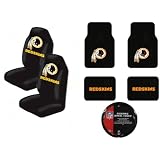 A Set of 4 Universal Fit NFL Plush Carpet Floor Mats, A Set of 2 Universal Fit Seat... 