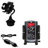 Motorola MOTOROKR Z6m Car Cup Holder with Car Charger - Uses Gomadic TipExchange