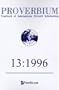 Proverbium: Yearbook of International Proverb Scholarship (No. 13, 1996)