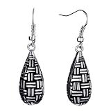 Pugster Woven Pattern Drop Dangle Knot Earrings