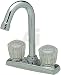 Search Our Specialty Mall : Elkay LKA2475 Double Knob Handle Cast Spout Bar Faucet with 3-1/2" Spout Reach, 4-3/4" Spout Height, Removable Diacore Cartridge and Stainless Steel Escutcheon