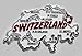 Switzerland Country Outline Refrigerator Magnet, Approximate Size 2 inch x 3 inch