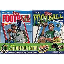1996 Topps Football Cards Complete Factory Set (440 cards) + Bonus Joe Namath Rookie Reprint Card Per Set !!