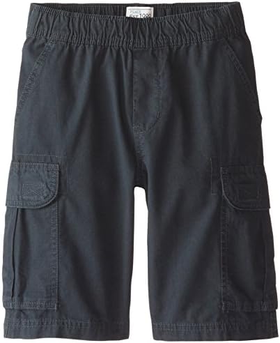 The Children's Place Little Boys' Pull-On Cargo Shorts, Washed Black, 7