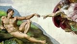 Michelangelo (Creation of Adam) Art Poster Print - 24 X 36
