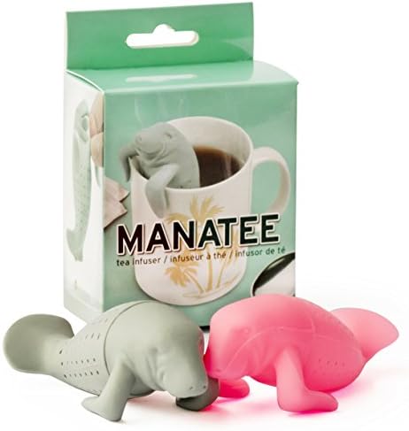 Altarmoss Happy Manatee Tea Infuser - 100% Food Grade Silicone Tea Filters for Loose Leaf Tea, Set of 2 in a Gift Box (Mr. &amp; Mrs Manatea)