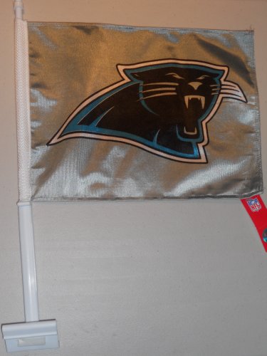 Carolina Panthers Car Flag (Grey)