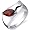 Musuem Style Marquise Cut 1.25 carats Garnet Ring in Sterling Silver Rhodium Finish Size 5, Available in Sizes 5 thru 9