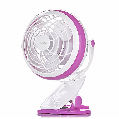 Clip On Desk Fan USB Table Fans (USB OR Battery Powered, Quietness)(violet)