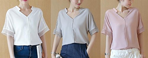 【PALERO・パレロ】選べる３色 レディース 春 夏 秋 シンプル カジュアル フェミニン フレア シフォン シフォンブラウス ドロップショルダー とろみシャツ Vネック ブラウス シャツ プルオーバー トップス ４サイズ