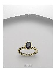 Colored Enamel Ring In Brass