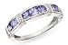 1 Carat Tanzanite and Diamond 14K White Gold Ring