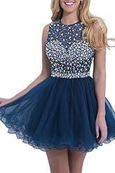 Sexy Sweetheart Cocktail Short Crystals Illusion Open-Back Beaded Crystal Spring 2015 Homecoming Dress/Prom Dress 