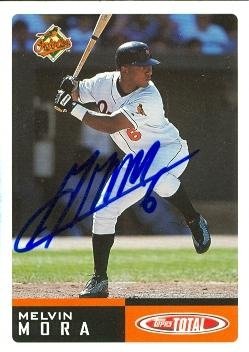 Melvin Mora Autographed/Hand Signed Baseball Card (Baltimore Orioles) 2002 Topps Total #252