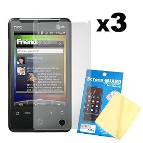 Three LCD Screen Guards / Protectors for HTC A6366 Aria