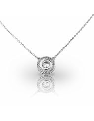 Palladium Gorgeous Round Brilliant Diamond Bezel set in a delicate halo. 9/10 CTW