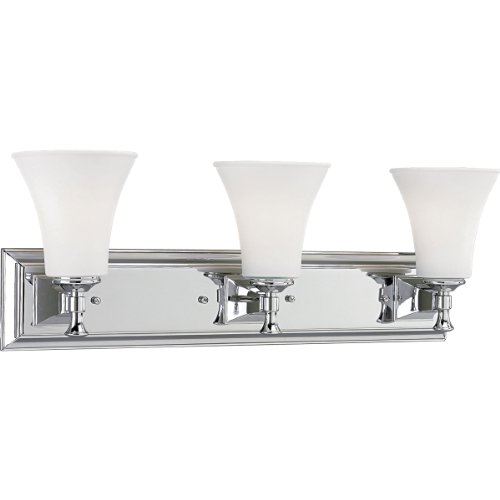 Progress Lighting P3133-15 3-Light Bath Fixture, Polished Chrome