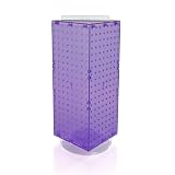 Azar 703385-PUR Interlocking Pegboard Display, 8-Inch by 8-Inch by 20-Inch, Purple