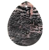 Pink Zebra Jasper - Pear Shape - 35X45mm 1.5mm Hole - Set of 3