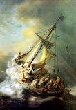 Rembrandt Harmensz. van Rijn (Christ in the Storm on the Sea of Galilea) Art Poster Print - 13x19