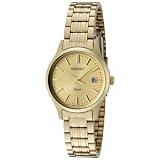 Seiko Women's SXDC40P1 Gold Dial Gold-Tone Stainless Steel Watch